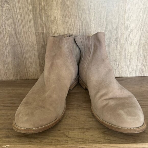 Eileen Fisher Women’s Suede Ankle Booties Zip Comfort Earth Brown Size 10 - Picture 1 of 8